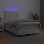 Giroletto Molle con Materasso e LED Crema 120x200cm Similpelle Giroletto Molle con Materasso e LED Crema 120x200cm Similpelle
