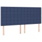 vidaXL Letto a Molle con Materasso e LED Blu 180x200 cm in Tessuto