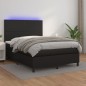 vidaXL Giroletto a Molle con Materasso e LED Nero 140x190cm Similpelle vidaXL Giroletto a Molle con Materasso e LED Nero 140x190cm Similpelle
