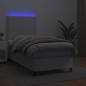 Giroletto Molle con Materasso e LED Bianco 100x200cm Similpelle Giroletto Molle con Materasso e LED Bianco 100x200cm Similpelle