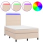 vidaXL Giroletto Molle Materasso e LED Cappuccino 120x200cm Similpelle vidaXL Giroletto Molle Materasso e LED Cappuccino 120x200cm Similpelle