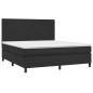 vidaXL Giroletto a Molle con Materasso e LED Nero 160x200cm Similpelle vidaXL Giroletto a Molle con Materasso e LED Nero 160x200cm Similpelle