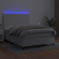vidaXL Giroletto Molle con Materasso e LED Bianco 140x190cm Similpelle vidaXL Giroletto Molle con Materasso e LED Bianco 140x190cm Similpelle