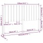 Testiera per Letto Bianca 145,5x4x100 cm Legno Massello di Pino Testiera per Letto Bianca 145,5x4x100 cm Legno Massello di Pino