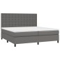 Giroletto Molle con Materasso e LED Grigio 200x200cm Similpelle Giroletto Molle con Materasso e LED Grigio 200x200cm Similpelle