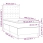 vidaXL Letto a Molle Materasso e LED Grigio Scuro 90x190 cm in Tessuto vidaXL Letto a Molle Materasso e LED Grigio Scuro 90x190 cm in Tessuto