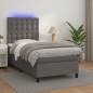 Giroletto Molle con Materasso e LED Grigio 90x200cm Similpelle Giroletto Molle con Materasso e LED Grigio 90x200cm Similpelle