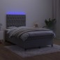 Letto a Molle con Materasso e LED Grigio Scuro 120x200 cm Letto a Molle con Materasso e LED Grigio Scuro 120x200 cm