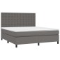 Giroletto Molle con Materasso e LED Grigio 180x200cm Similpelle Giroletto Molle con Materasso e LED Grigio 180x200cm Similpelle