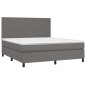 vidaXL Giroletto Molle con Materasso e LED Grigio 180x200cm Similpelle