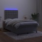 Letto a Molle con Materasso e LED Grigio Scuro 120x200 cm Letto a Molle con Materasso e LED Grigio Scuro 120x200 cm