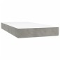 Letto a Molle Materasso e LED Grigio Chiaro 80x200 cm Velluto Letto a Molle Materasso e LED Grigio Chiaro 80x200 cm Velluto