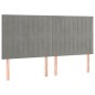 Letto a Molle Materasso e LED Grigio Chiaro 200x200 cm Velluto Letto a Molle Materasso e LED Grigio Chiaro 200x200 cm Velluto