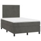 Letto a Molle con Materasso e LED Grigio Scuro 120x200 cm Letto a Molle con Materasso e LED Grigio Scuro 120x200 cm