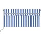 vidaXL Tenda Sole Retrattile Manuale con LED 3x2,5m Blu e Bianco vidaXL Tenda Sole Retrattile Manuale con LED 3x2,5m Blu e Bianco