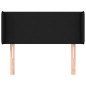 Testiera ad Orecchio Nera 93x16x78/88 cm in Tessuto