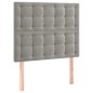 Letto a Molle Materasso e LED Grigio Chiaro 100x200 cm Velluto Letto a Molle Materasso e LED Grigio Chiaro 100x200 cm Velluto