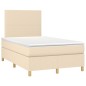 vidaXL Letto a Molle con Materasso e LED Crema 120x200cm in Tessuto vidaXL Letto a Molle con Materasso e LED Crema 120x200cm in Tessuto