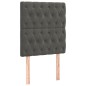 Letto a Molle con Materasso e LED Grigio Scuro 100x200 cm Letto a Molle con Materasso e LED Grigio Scuro 100x200 cm