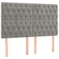 Letto a Molle Materasso e LED Grigio Chiaro 140x200 cm Velluto Letto a Molle Materasso e LED Grigio Chiaro 140x200 cm Velluto