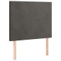 Letto a Molle con Materasso e LED Grigio Scuro 90x200cm Velluto Letto a Molle con Materasso e LED Grigio Scuro 90x200cm Velluto