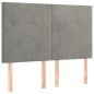 vidaXL Letto a Molle Materasso e LED Grigio Chiaro 140x200 cm Velluto vidaXL Letto a Molle Materasso e LED Grigio Chiaro 140x200 cm Velluto