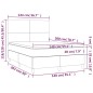 vidaXL Letto a Molle Materasso e LED Grigio Chiaro 140x200 cm Velluto vidaXL Letto a Molle Materasso e LED Grigio Chiaro 140x200 cm Velluto