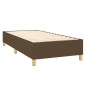 Letto a Molle Materasso e LED Marrone Scuro 100x200 cm Tessuto Letto a Molle Materasso e LED Marrone Scuro 100x200 cm Tessuto