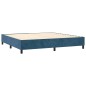 Letto a Molle con Materasso e LED Blu Scuro 200x200 cm Letto a Molle con Materasso e LED Blu Scuro 200x200 cm