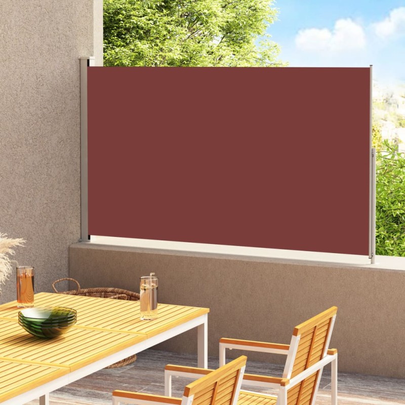 Tenda Laterale Retrattile per Patio 180x300 cm Marrone Tenda Laterale Retrattile per Patio 180x300 cm Marrone