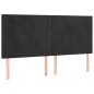 Letto a Molle con Materasso e LED Nero 200x200 cm in Velluto Letto a Molle con Materasso e LED Nero 200x200 cm in Velluto