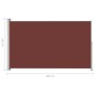 Tenda Laterale Retrattile per Patio 180x300 cm Marrone Tenda Laterale Retrattile per Patio 180x300 cm Marrone