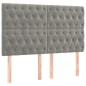 vidaXL Letto a Molle Materasso e LED Grigio Chiaro 180x200 cm Velluto vidaXL Letto a Molle Materasso e LED Grigio Chiaro 180x200 cm Velluto
