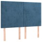 Letto a Molle con Materasso e LED Blu Scuro 140x200 cm