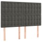 Letto a Molle con Materasso e LED Grigio Scuro 140x200 cm Letto a Molle con Materasso e LED Grigio Scuro 140x200 cm
