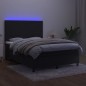 vidaXL Letto a Molle con Materasso e LED Nero 140x200 cm in Velluto vidaXL Letto a Molle con Materasso e LED Nero 140x200 cm in Velluto