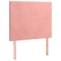 vidaXL Letto a Molle con Materasso e LED Rosa 100x200 cm in Velluto vidaXL Letto a Molle con Materasso e LED Rosa 100x200 cm in Velluto