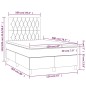 Letto a Molle con Materasso e LED Blu Scuro 120x200cm Letto a Molle con Materasso e LED Blu Scuro 120x200cm