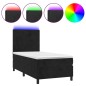 vidaXL Letto a Molle con Materasso e LED Nero 90x200 cm in Velluto vidaXL Letto a Molle con Materasso e LED Nero 90x200 cm in Velluto