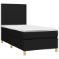 Letto a Molle con Materasso e LED Nero 90x190 cm in Tessuto Letto a Molle con Materasso e LED Nero 90x190 cm in Tessuto