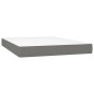 vidaXL Letto a Molle Materasso e LED Grigio Scuro 140x190cm in Tessuto vidaXL Letto a Molle Materasso e LED Grigio Scuro 140x190cm in Tessuto