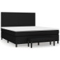 vidaXL Giroletto a Molle con Materasso Nero 160x200 cm in Tessuto
