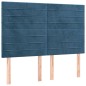 Letto a Molle con Materasso e LED Blu Scuro 140x190 cm Letto a Molle con Materasso e LED Blu Scuro 140x190 cm