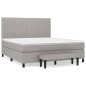 vidaXL Giroletto a Molle con Materasso Grigio Chiaro180x200 cm Tessuto