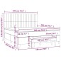 vidaXL Giroletto a Molle con Materasso Grigio Chiaro180x200 cm Tessuto