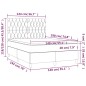vidaXL Letto a Molle Materasso e LED Grigio Chiaro 140x190 cm Velluto vidaXL Letto a Molle Materasso e LED Grigio Chiaro 140x190 cm Velluto
