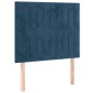 vidaXL Letto a Molle con Materasso e LED Blu Scuro 90x200cm in Velluto vidaXL Letto a Molle con Materasso e LED Blu Scuro 90x200cm in Velluto
