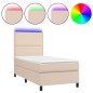 Giroletto Molle Materasso e LED Cappuccino 100x200cm Similpelle Giroletto Molle Materasso e LED Cappuccino 100x200cm Similpelle