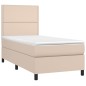 Giroletto Molle Materasso e LED Cappuccino 100x200cm Similpelle Giroletto Molle Materasso e LED Cappuccino 100x200cm Similpelle