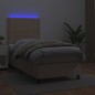 Giroletto Molle Materasso e LED Cappuccino 100x200cm Similpelle Giroletto Molle Materasso e LED Cappuccino 100x200cm Similpelle